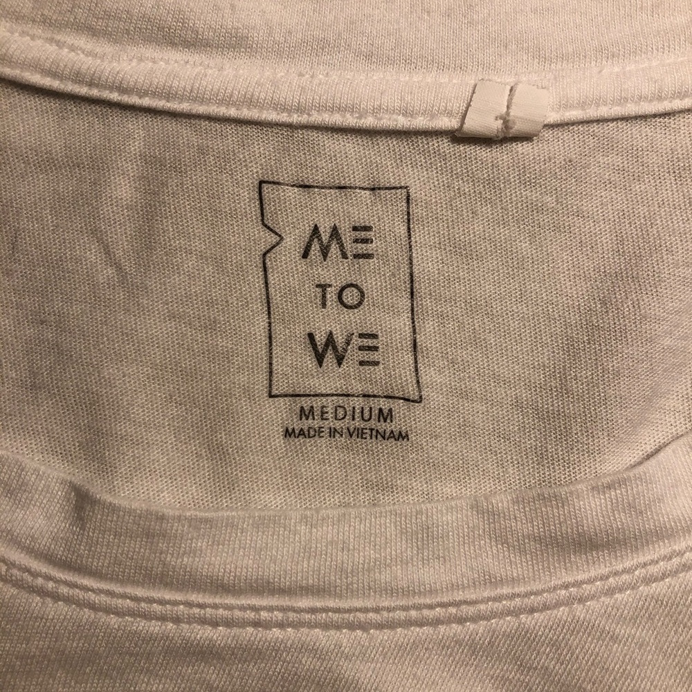 Me to We cropped white top